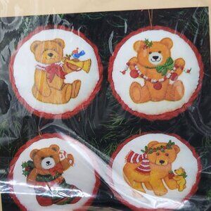 Christmas Felt Sewing Kit Teddy Ornaments by The Creative Circle Tiny Teddys #22